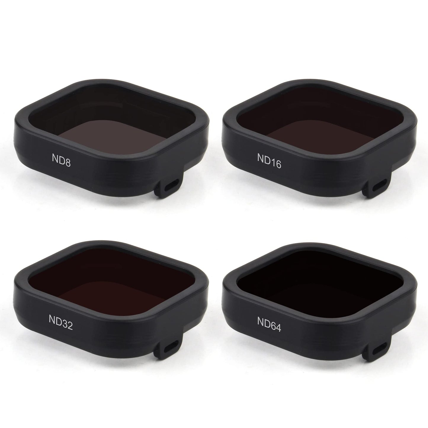 GEPULY 4 Pack Camera Lens Filter ND8 ND16 ND32 ND64 for GoPro Hero 12/11/10/9 Black, Neutral Density Lens Filters, Multi Coated Optical Glass, Lens