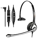 Wantek 2.5mm Telephone Headset Monaural with Noise Canceling Mic+Quick Disconnect Compatible with Cisco Linksys SPA Polycom Grandstream Panasonic