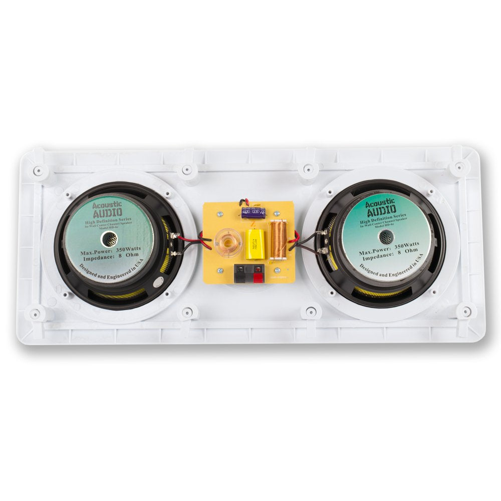 Acoustic Audio HD6c in-Wall 6.5" Center Channel Speaker Home Theater Surround Sound