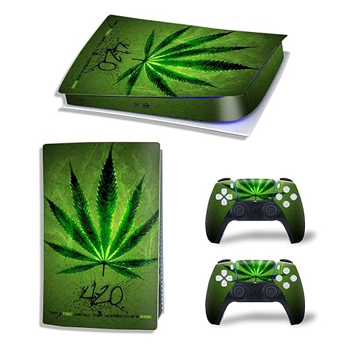 Glossy Protective Vinyl Decal Skin/Stickers Wrap Cover for PS5 Skin Stickers Full Body for PlayStation 5 Console and 2 Controllers (PS5 Digital