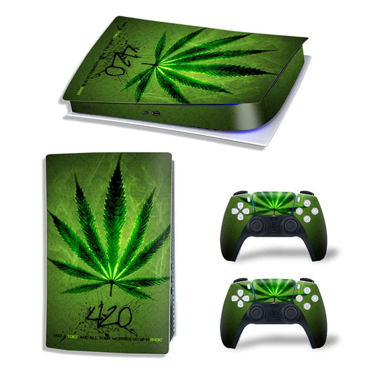 Glossy Protective Vinyl Decal Skin/Stickers Wrap Cover for PS5 Skin Stickers Full Body for PlayStation 5 Console and 2 Controllers (PS5 Digital