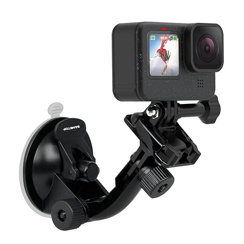 Sametop Suction Cup Mount Compatible with Gopro Hero 13, 12, 11, 10, 9, 8, 7, 6, 5, 4, Session, 3+, 3, 2, 1, Hero (2018), Max, Fusion, DJI Osmo Action