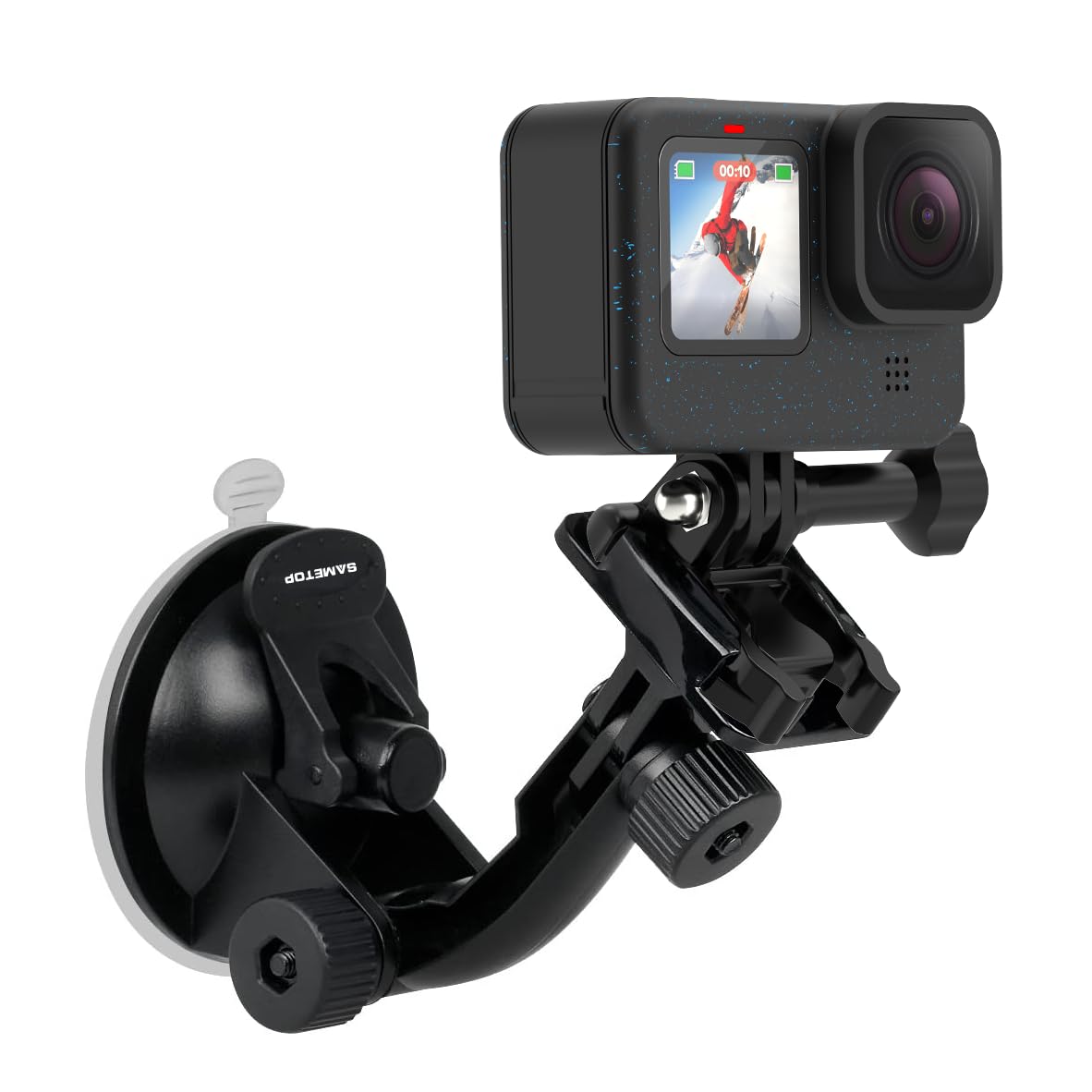 Sametop Suction Cup Mount Compatible with Gopro Hero 13, 12, 11, 10, 9, 8, 7, 6, 5, 4, Session, 3+, 3, 2, 1, Hero (2018), Max, Fusion, DJI Osmo Action