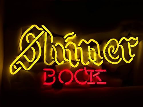 New 20"x16" SHINERs BOCK Neon Sign Man Cave Sports Bar Pub Beer Glass Neon Light Lamp CX183