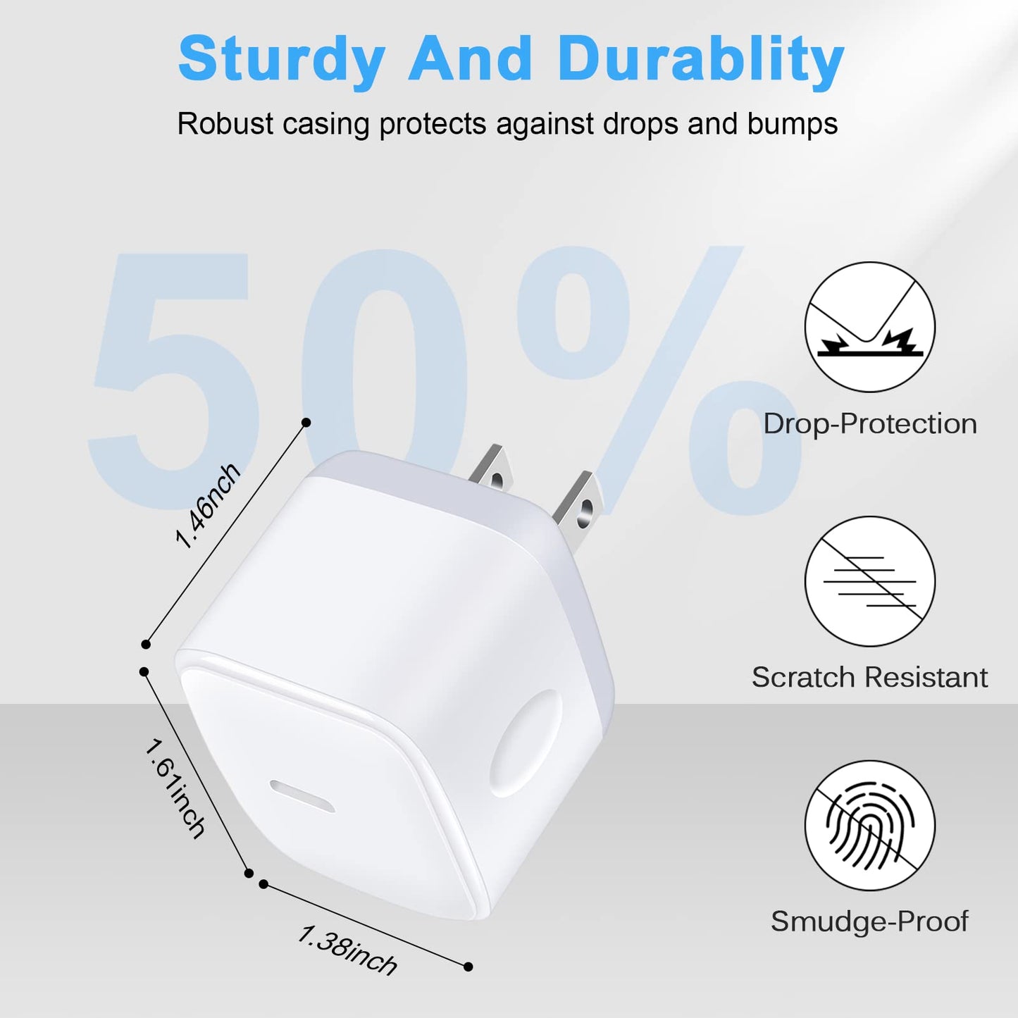 USB C Power Adapter 30W Type C Fast Charging Block