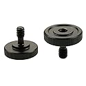 PhotoTrust 2 Pack Black Metal 1/4" Male to 1/4" Female Screw Adapter for Camera Tripod L Type Bracket Stand Tripod Ball Head