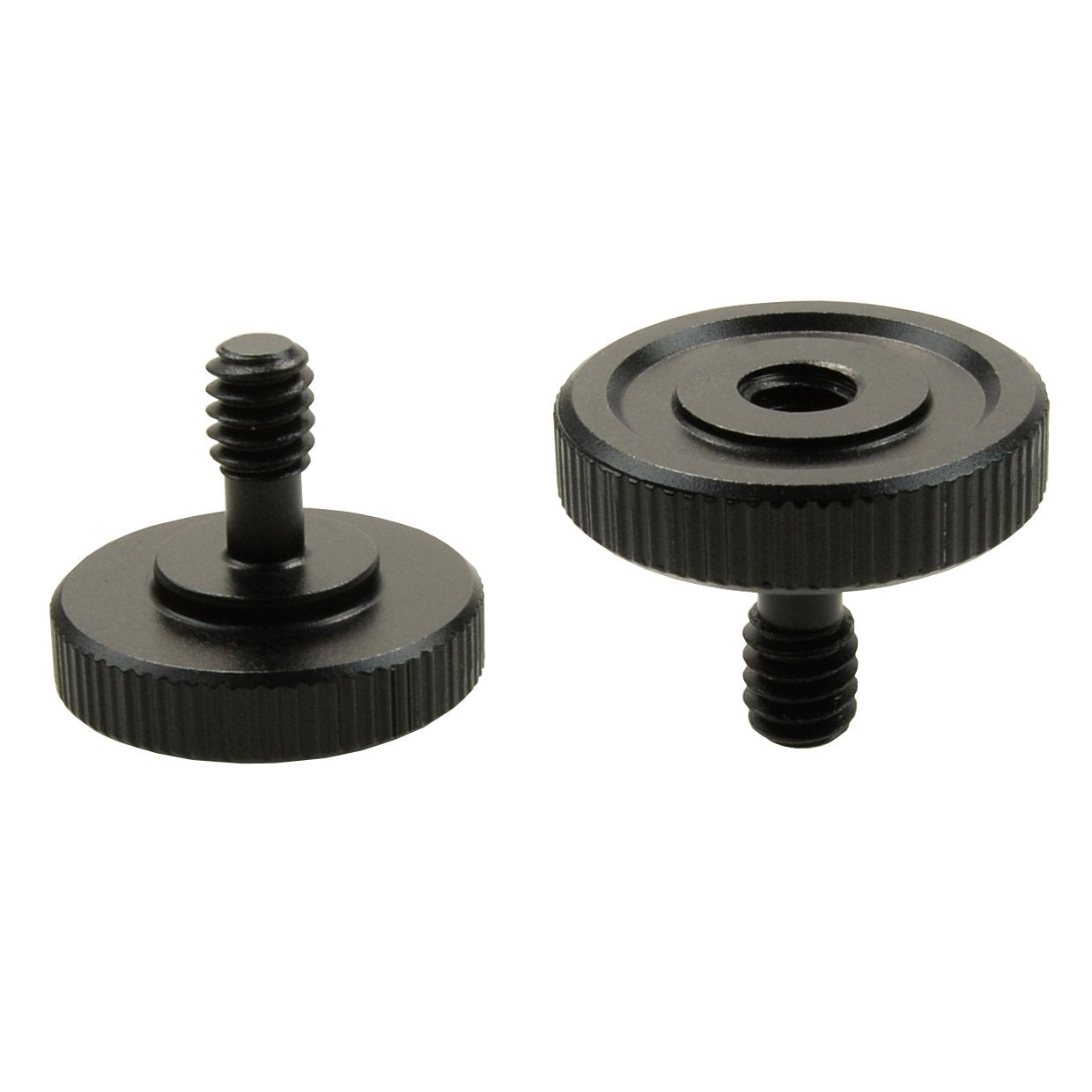 PhotoTrust 2 Pack Black Metal 1/4" Male to 1/4" Female Screw Adapter for Camera Tripod L Type Bracket Stand Tripod Ball Head