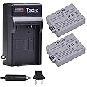 Tectra 2-Pack LP-E5 Battery and Charger Kits for Canon EOS Rebel XS, Rebel T1i, Rebel XSi, 1000D, 500D, 450D, Kiss X3, Kiss X2, Kiss F