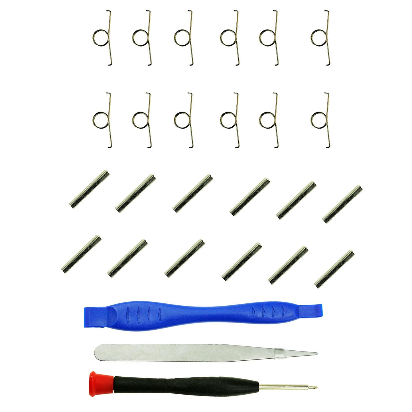 CTHTBZ 24Pcs L2 R2 Trigger Button Spring Metal Buckle Cylinders Replacement for PS5 Controller Repair Parts, With Screwdriver, Open Tool, Tweezer
