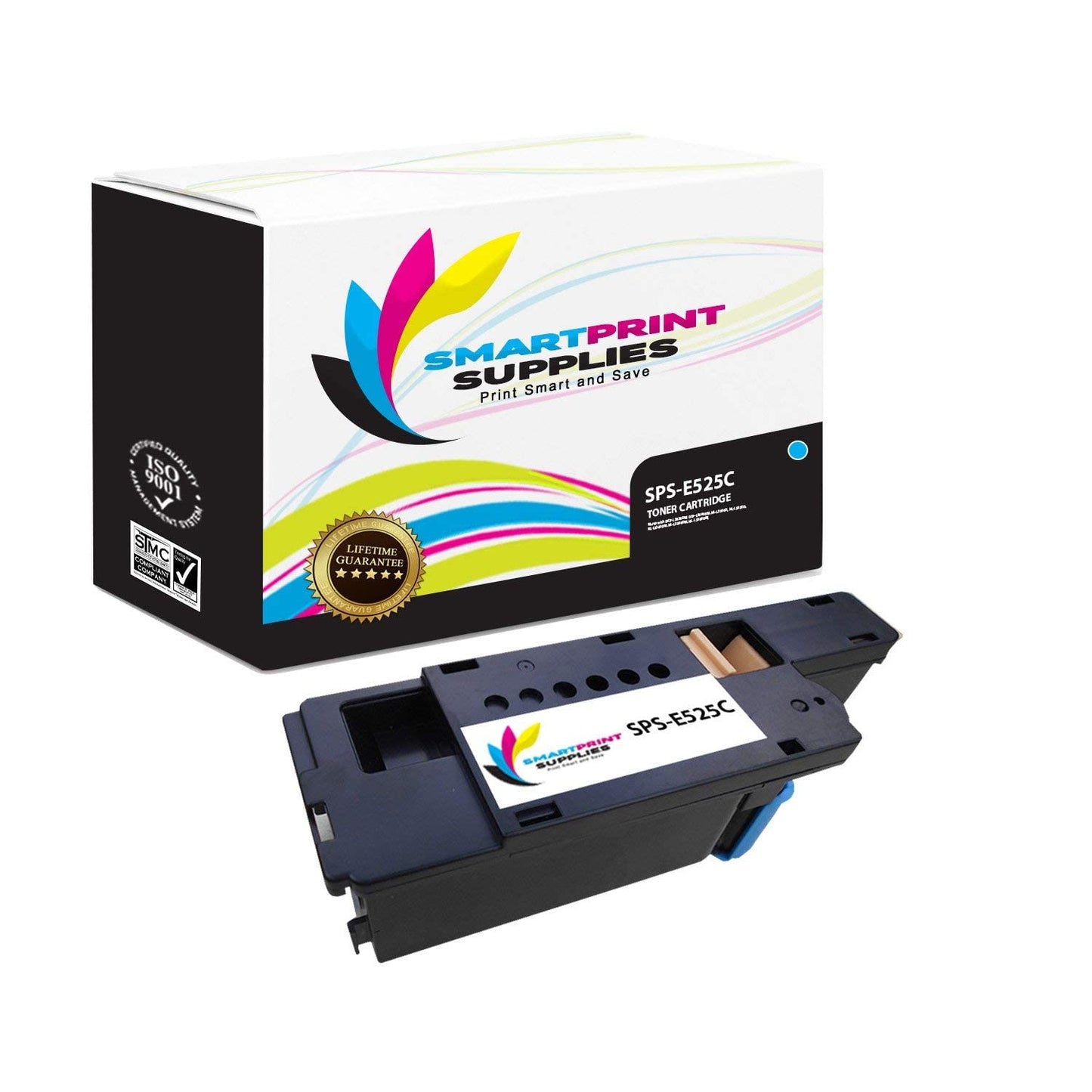 Smart Print Supplies Compatible Toner Cartridge Replacement for Dell E525W Printers (Black, Cyan, Magenta, Yellow) - 5 Pack