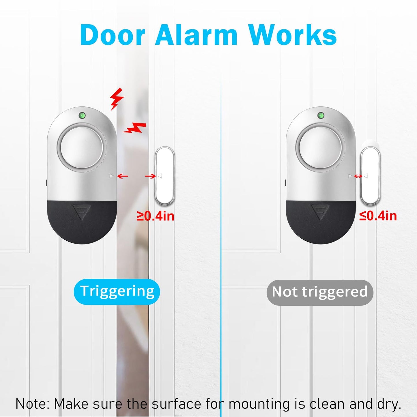 Window Alarm Sensors,120DB Door Alarms for Kids Safety, Door Chime, Burglar Alarm Window Alarms for Home