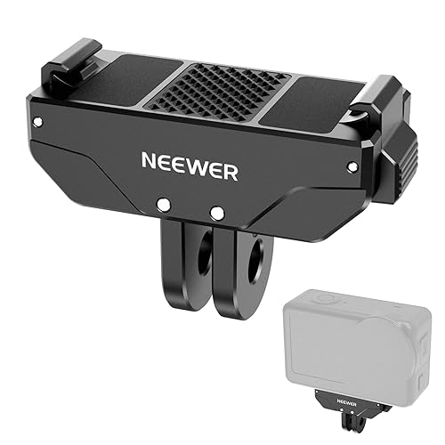 NEEWER Magnetic Quick Release Mount Compatible with DJI Osmo Action 6 Only, with Universal Action Camera Adapter & 1/4" Thread for Accessories, AC071
