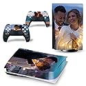 Personalized Custom Skin for PS5 Console Controller with Photos Pictures Customized Stickers Compatible with PS5 Digital Version and Disc Version