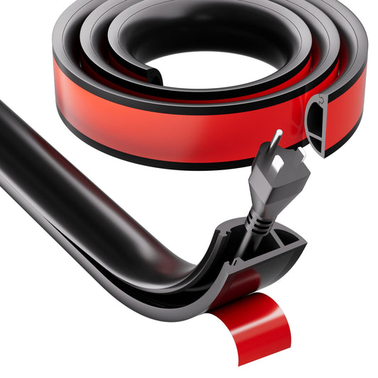 4ft Silicone Cord Covers for Wires on Floor,Self Adhesive Hide Extension Cords,Cable Protector,Heavy Duty Cord Hider,Floor Cable Management Prevent