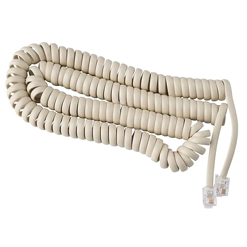 iSoHo Phones: Phone Cord for Landline Phone - Tangle-Free, Handset Curly Telephones Land Line Cord - Easy to Use + Excellent Sound Quality - Telephone