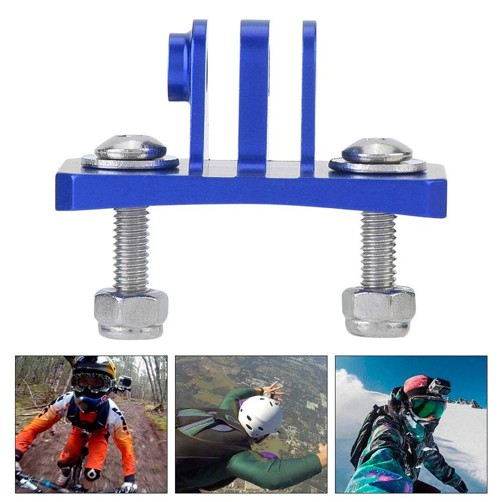 Serounder Skydiving Helmet Fixed Base Holder Adapter Mounts for 7/6/5/4/for/for XiaoYi/for OSMO Action Cameras(Blue)