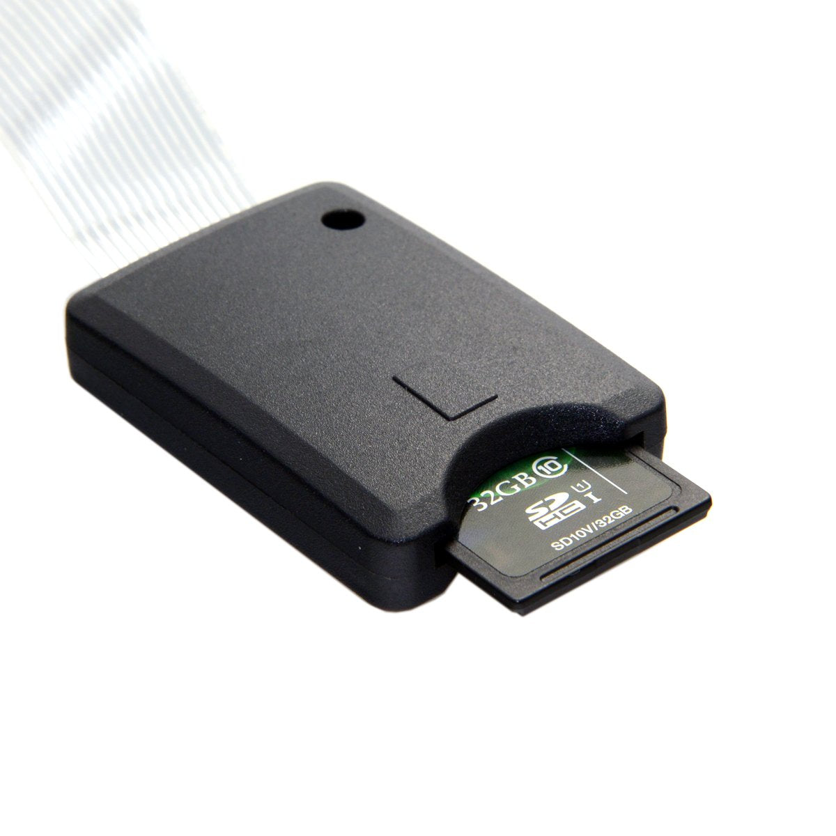 JSER Standard SD SDHC Male to SD Female Extension Memory Card Kit Soft Flat FPC Cable Extender 25cm Compatible for GPS Camera