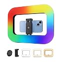 Phone Ring Light for Video Recording, Smartphone Video Rig with Light, 8000mAh RGB Portable LED Selfie Kit for Camera, TikTok, YouTube, Makeup