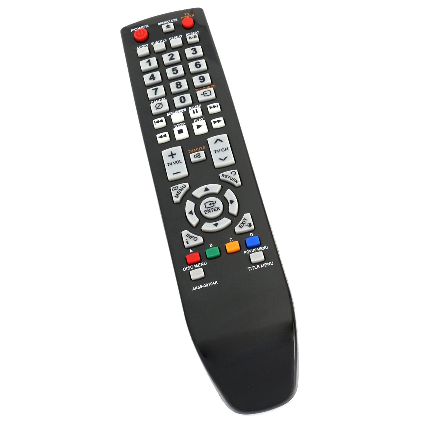 AK59-00104K Replaced Remote Control fit for Samsung BD Blu-Ray Disc DVD Player BDP1590 BD-P1600A BD-P3600 BD-P1590 BD-P1620 BD-P1580