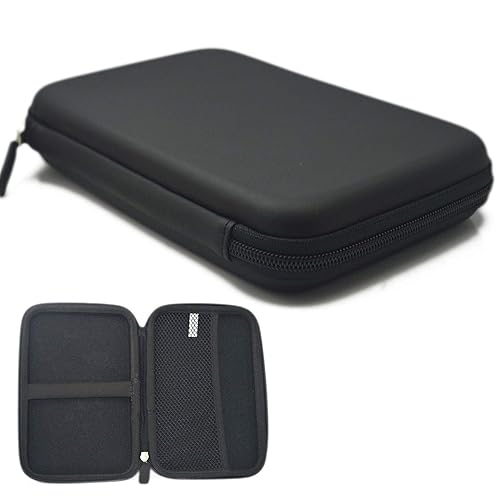 CableVantage 2.5" External Hard Drive Disk Case Portable Power Bank External Battery Bag Hand Carry Zipper Travel Earphone Charege Cable HDD Pouch