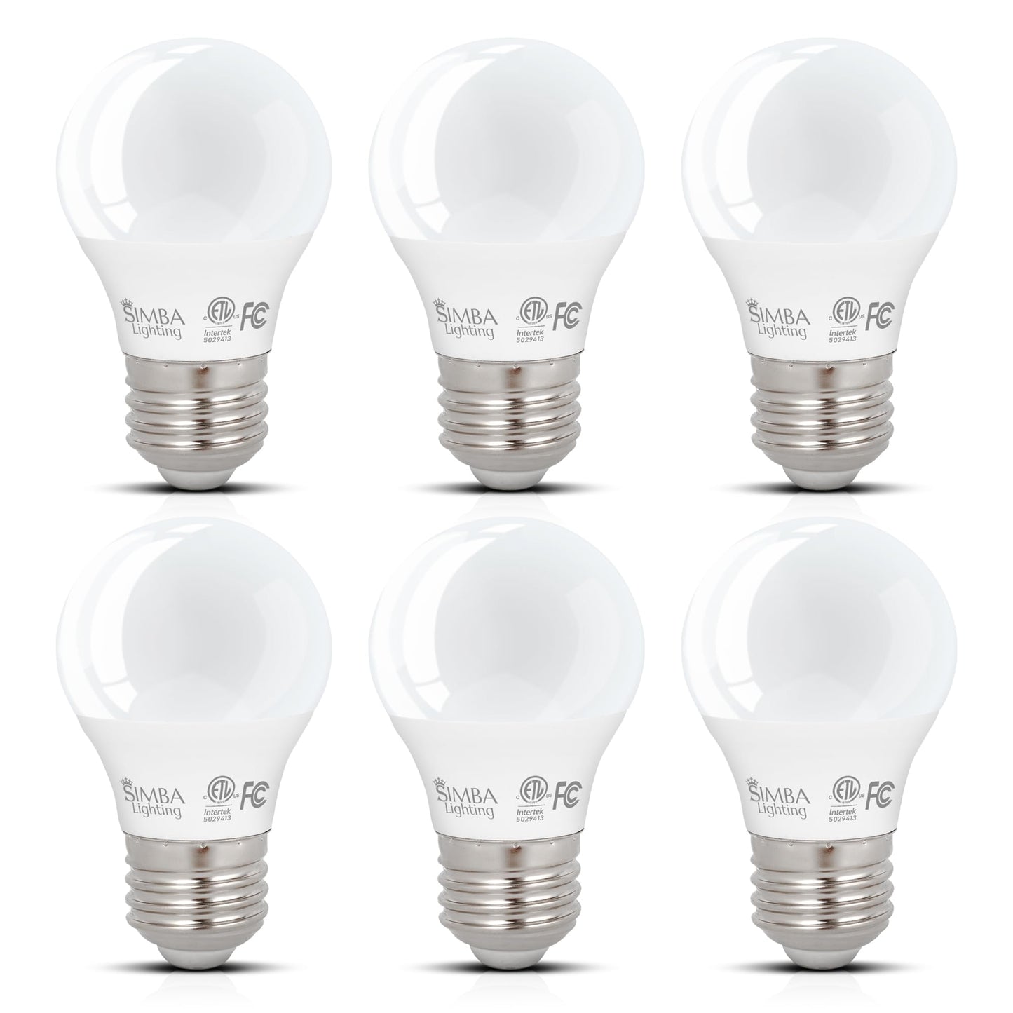 Simba Lighting LED A15 5W 120V ETL Listed Light Bulbs E26, 5000K, 6 Pack