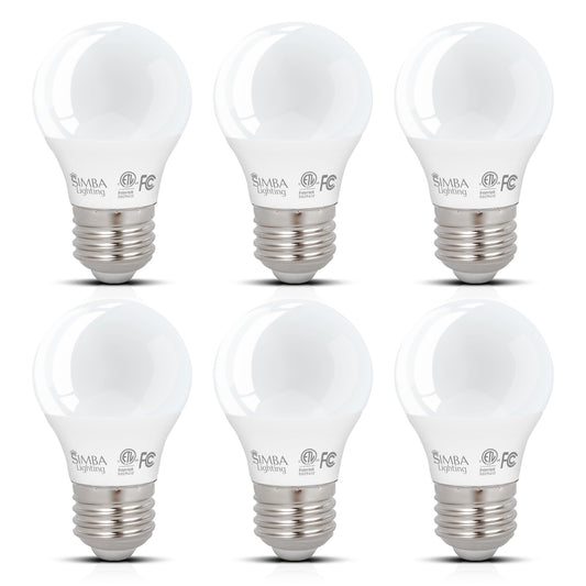 Simba Lighting LED A15 5W 120V ETL Listed Light Bulbs E26, 5000K, 6 Pack