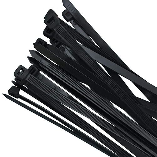 AGAOTIAN Black zip ties large Cable ties Nylon zip ties 16 inch long Zip ties100 per pack Environmentally friendly Industrial quality Uses 3 latches