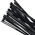 AGAOTIAN Black zip ties large Cable ties Nylon zip ties 16 inch long Zip ties100 per pack Environmentally friendly Industrial quality Uses 3 latches