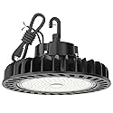 HYPERLITE UFO Led High Bay Light 150W 21,750lm 5000K 1-10V Dimmable High Bay Led Lights UL Listed US Hook 5' Cable Led High Bay Lights Alternative