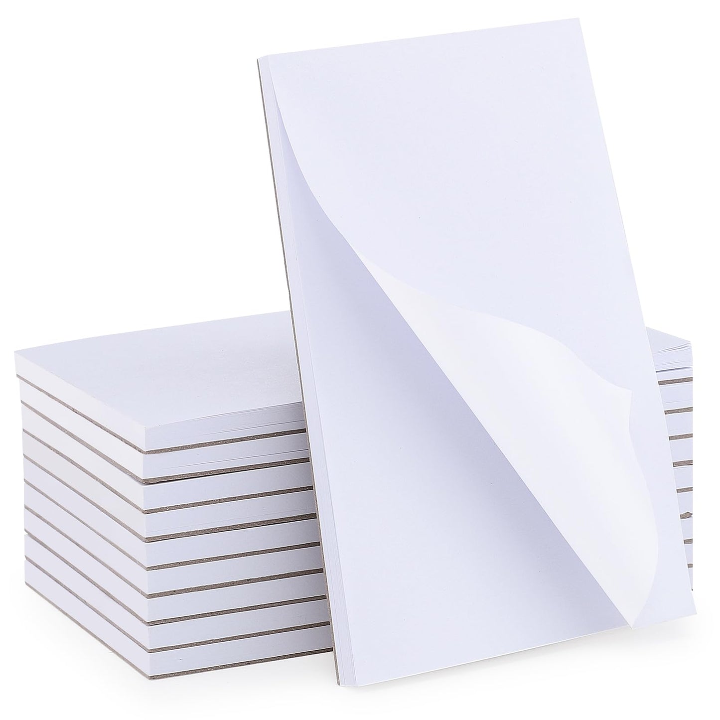 Thboxes 10 Pack 3" x 5" Blank Note Pads, 50 Sheets Each