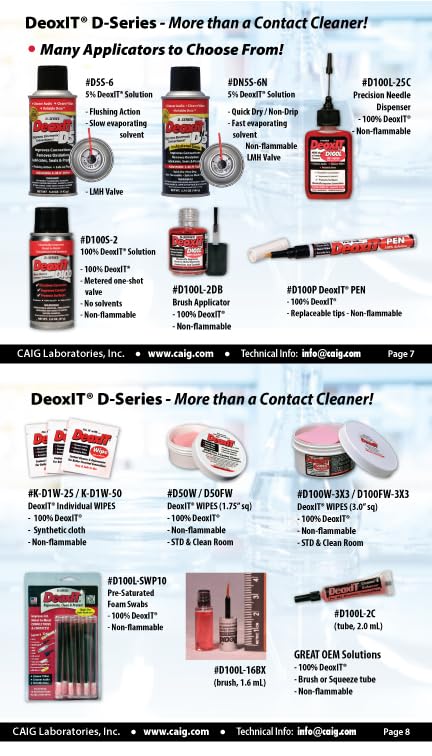 DeoxIT D5S-6 Spray, More Than A Contact Cleaner, 142g, Integrated Straw, Pack of 1