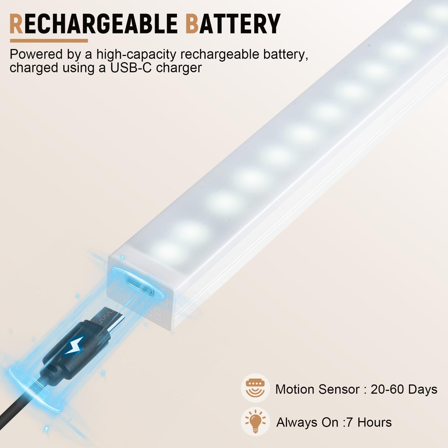 AXHHTVCGY 8inch Under Cabinet Lighting, 2 Pack Pantry Lights Motion sensored,3 Modes & Dimmable Stick-On Wireless Closet Lights for Kitchen, Stairs