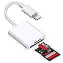 Lightning to SD TF Card Camera Reader Digital Camera SD Card Reader for Select iPhone, iPad Models (Support iOS 16 and Before), Trail Game Camera