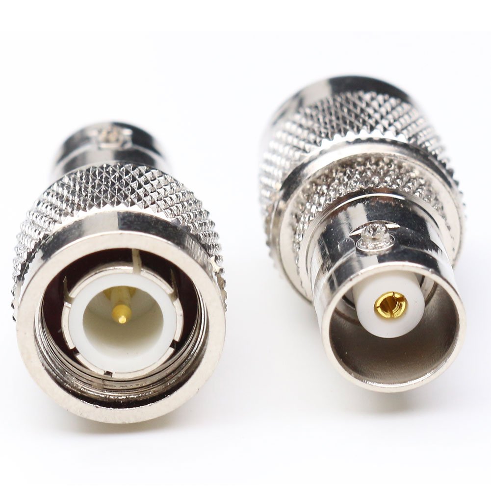 ANHAN TNC Male Plug to BNC Female Jack Adapter RF coaxial Coax Adapter 2Pack