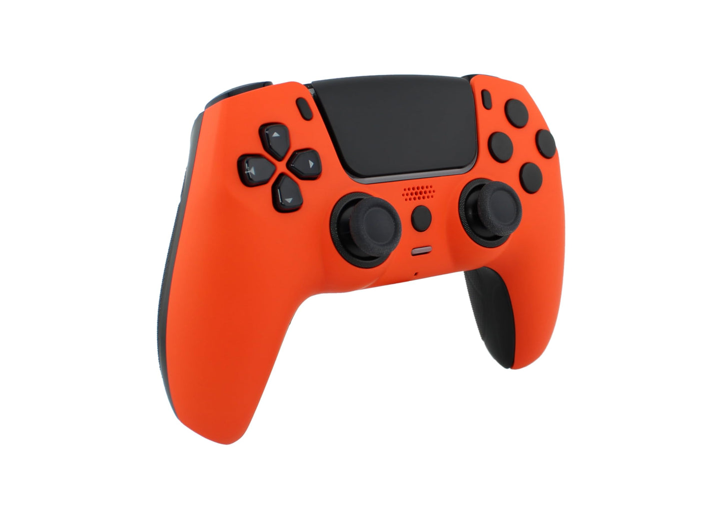 Crazy Controllerz Custom Wireless Controller for PS5 with Z-Touch™ Seamless Soft Touch Front Shell and Z-Grip™ Comfort Zones - Energetic Orange