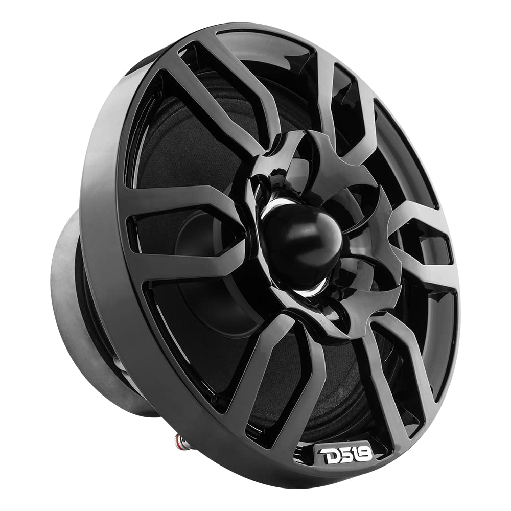DS18 PRO-GRT8BK PRO 8" Speaker Grill Cover with Built-in 1.75" Voice Coil Neodymium Bullet Tweeter 500 Watts Glossy Black Finish - Single