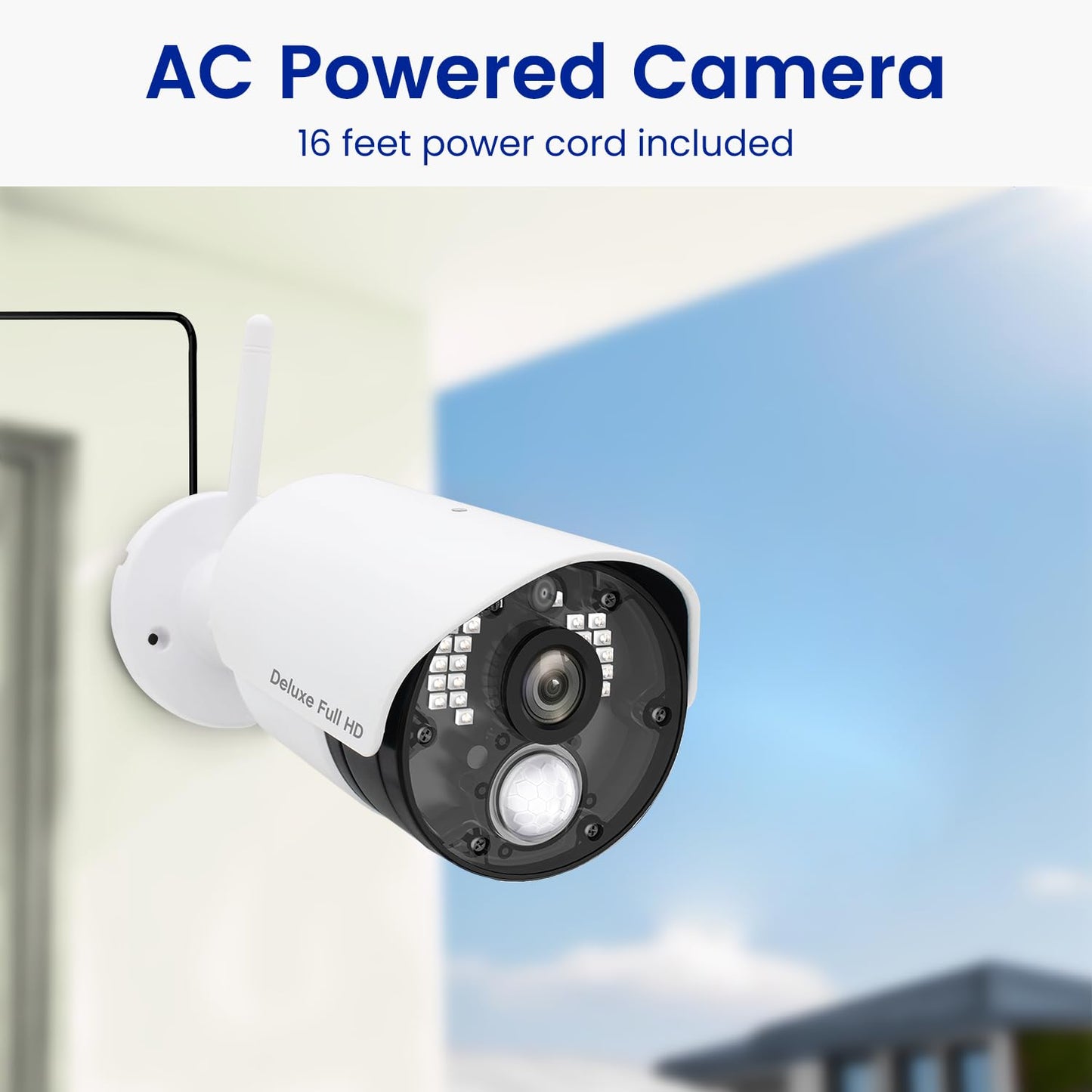 CasaCam GuardianCam Deluxe | 2 1080p Cameras and one 7" Touchscreen Monitor | Wireless Camera System | AC Powered, Two-Way Audio, Free APP, 32GB SD