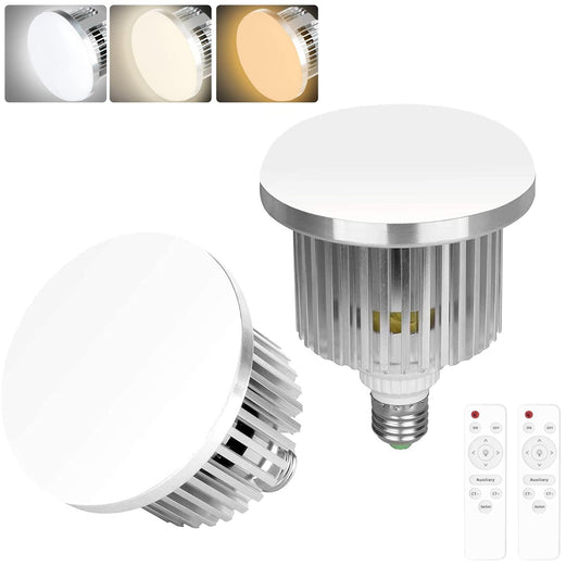EMART 2PCS 85W 3000-6500K LED Light Bulb for Softbox/Umbrella, Photography