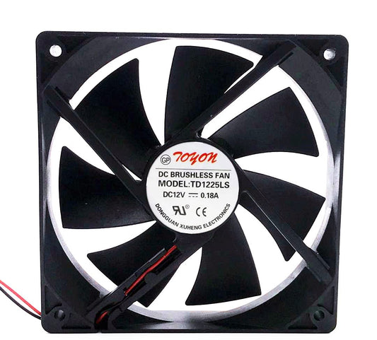 SHRISHMA 12V 120MM 12CM Desktop Computer Fan, 12W, 1.35E+3 RPM, 3-Pin, Copper, Air Cooling