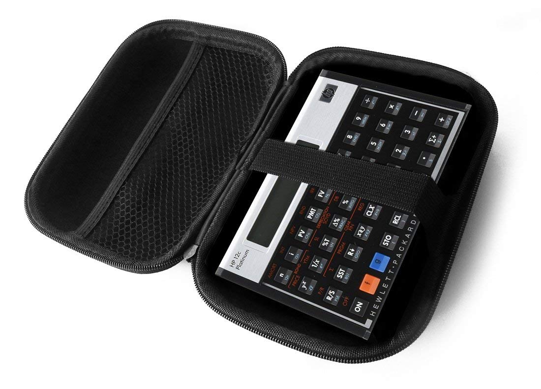 FitSand Hard Case for HP 12C Platinum Calculator Travel Zipper Carry EVA Hard Box
