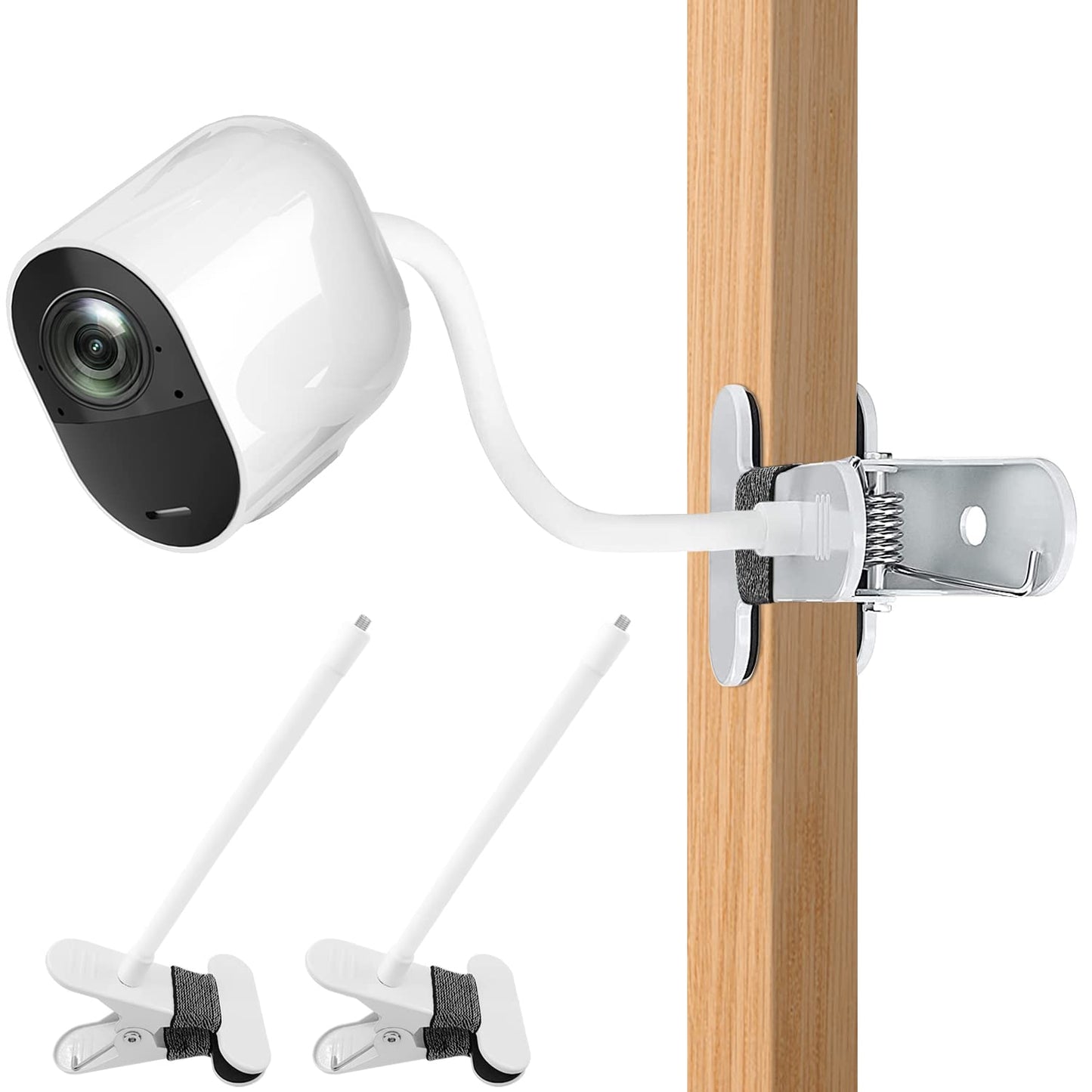 AOZTSUN 2Pack Flexible Clamp Mount Compatible with Arlo Cam, Arlo Pro/Pro 3/Ultra/Ultra 2, & Others - Flexible Gooseneck Mounting Bracket - No Tools