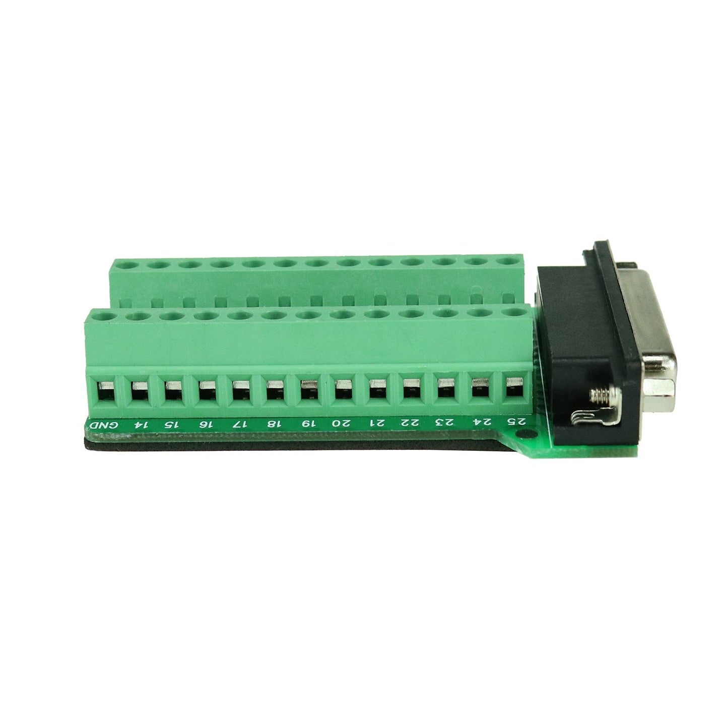 TwinkleBay Connector Db25 D-sub Female Plug 25-pin Port Terminal Breakout PCB Board