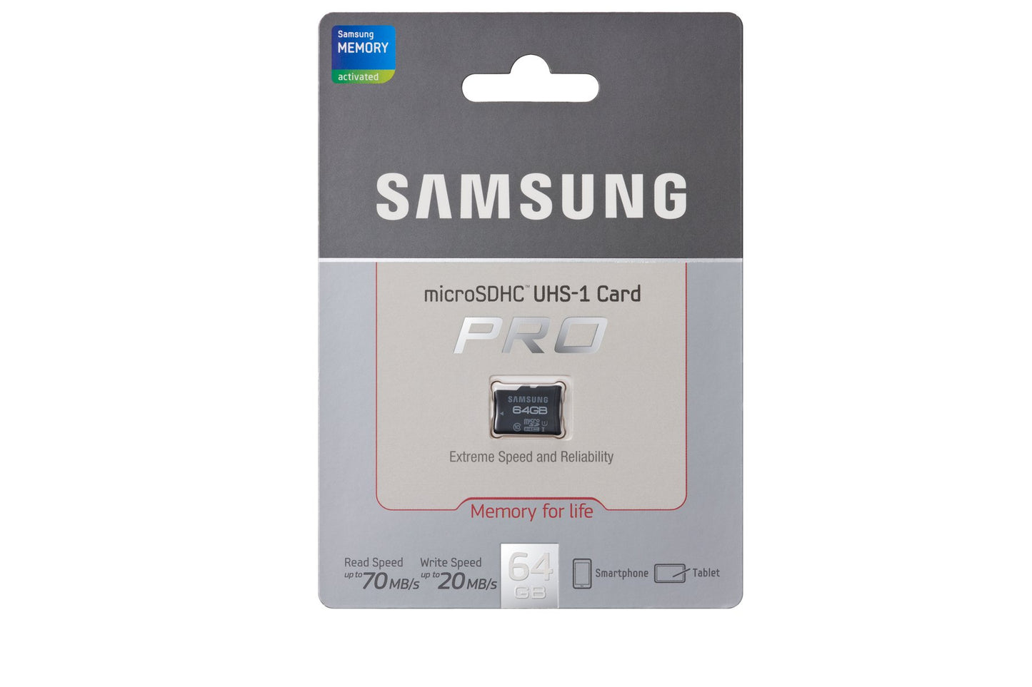 Samsung Electronics 64GB Pro microSDXC Extreme Speed (UHS-1) Class 10 Memory Card (MB-MGCGB/AM) Retail Packaging