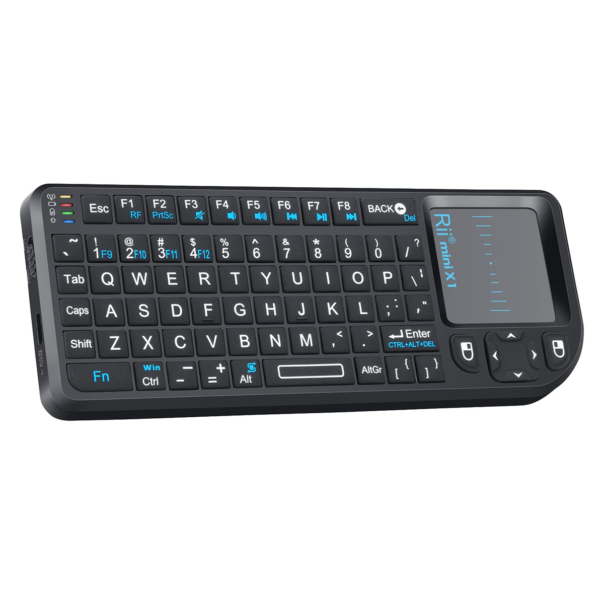 Rii 2.4G Mini Wireless Keyboard with Touchpad Mouse,Lightweight Portable Controller with USB Receiver Remote Control for Windows/ Mac/ Android