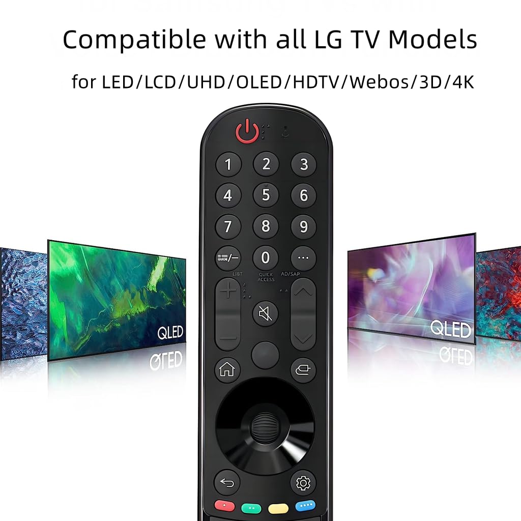 Replacement for LG TV Remote, for All 2019-2024 LG Remote Control for Smart TVs, for LG Magic Remote. 1-Year Warranty. (NO Voice & NO Pointer