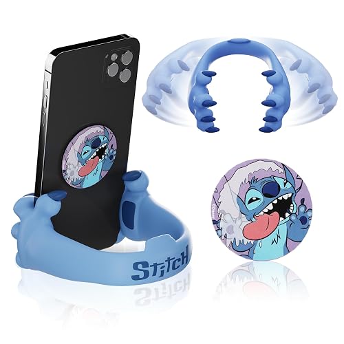 iJoy Disney Stitch Hands Phone Stand for Desk- Stitch Disney Phone Holder Stand for Home/Office/More - Lilo and Stitch Gifts for Girls, Boys, and All