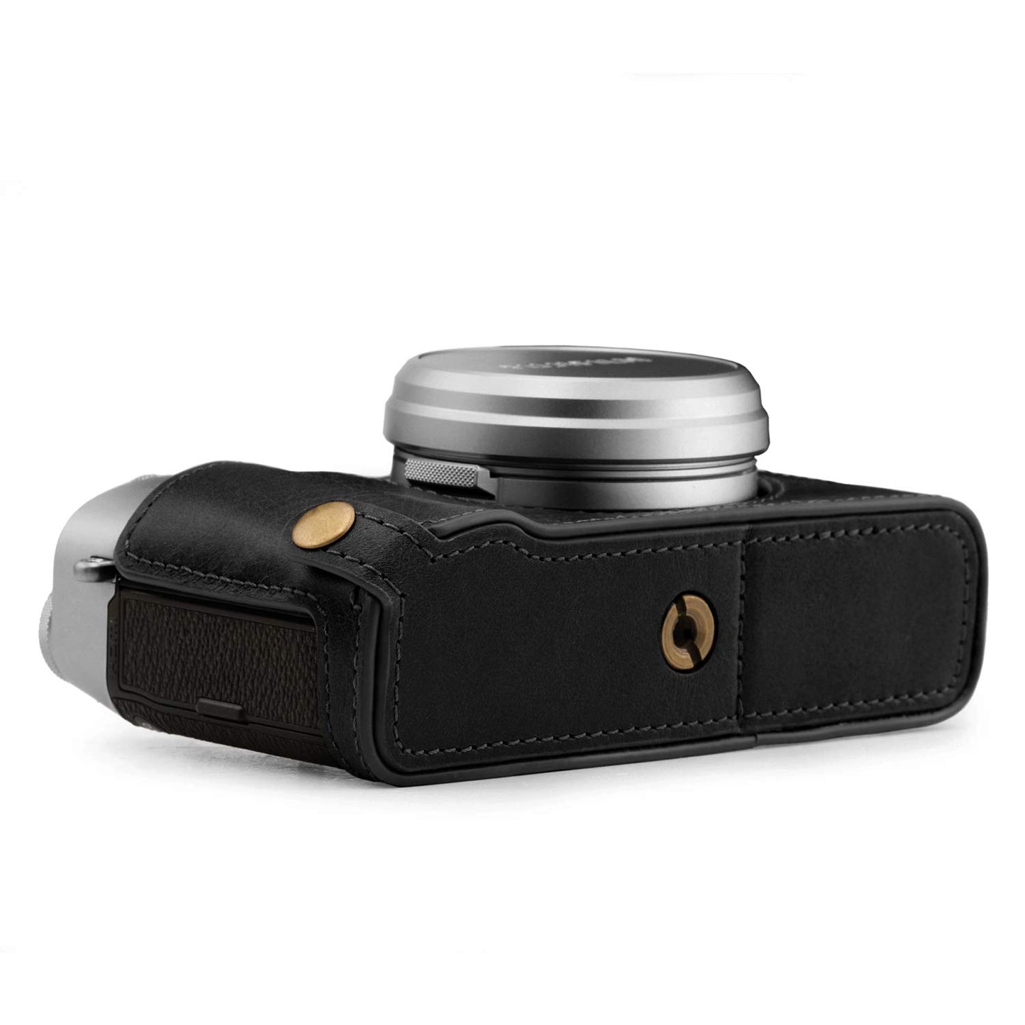MegaGear MG1894 Ever Ready Genuine Leather Camera Half Case Compatible with Fujifilm X100V - Black
