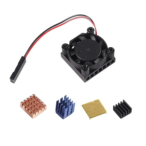 ALAMSCN Aluminum Heat Sink Single Cooling Fan for Raspberry Pi 4/3B+/3B/2B