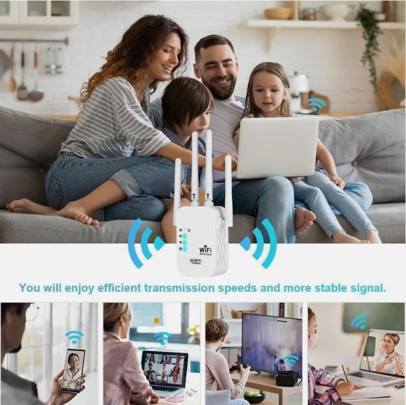 2026 WiFi Extender Signal Booster - 2.4GHz WiFi Booster for Home, Easy Setup