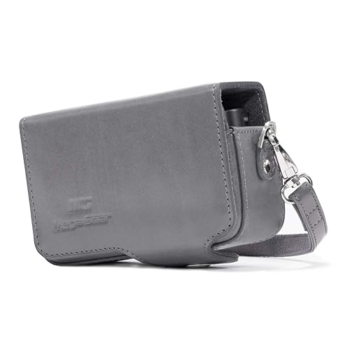 MegaGear Leather Camera Case with Strap Compatible with Sony Cyber-Shot DSC-RX100 VII, ZV-1, DSC-RX100 VI, DSC-RX100 V, DSC-RX100 IV, DSC-RX100 III